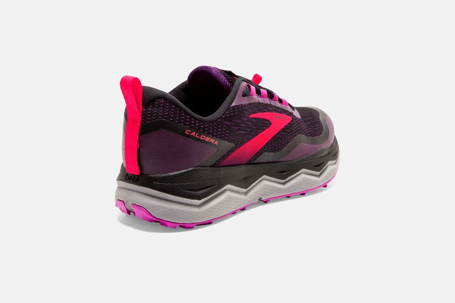 Brooks Caldera 5 Trail Running Shoes Womens - Black/Red - RDQGC-7906